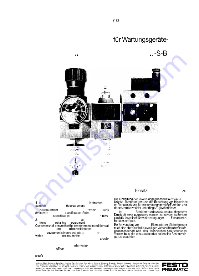 Festo Pneumatic FRC-E-**-S-B Series Operating Instructions Manual Download Page 1