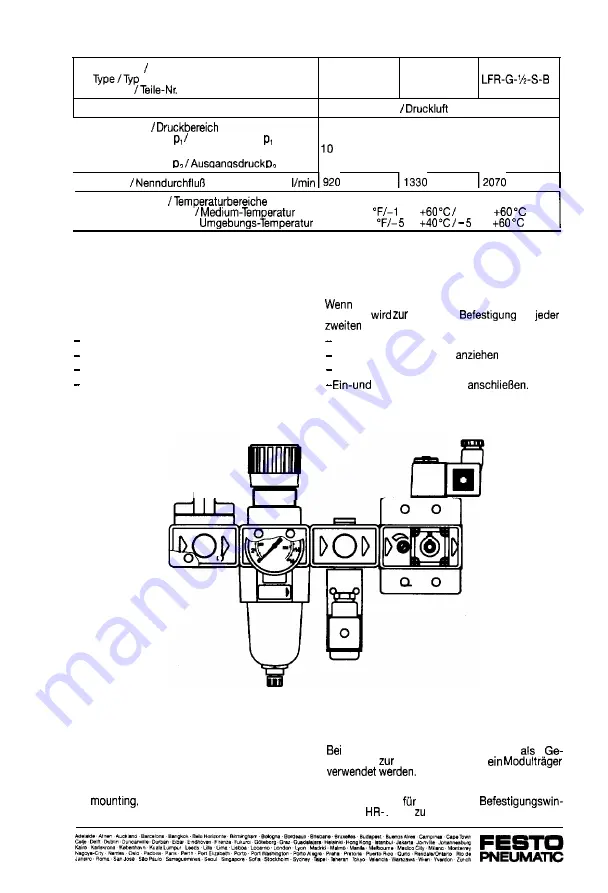 Festo Pneumatic LFR-G S-B Series Скачать руководство пользователя страница 3