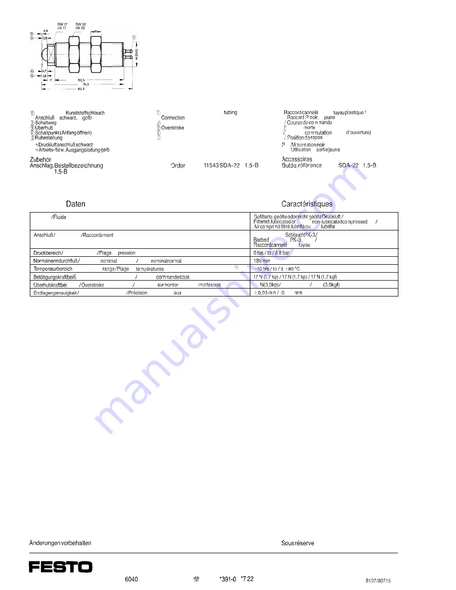 Festo Pneumatic SDK-4-PK-3 Operating Instructions Download Page 2