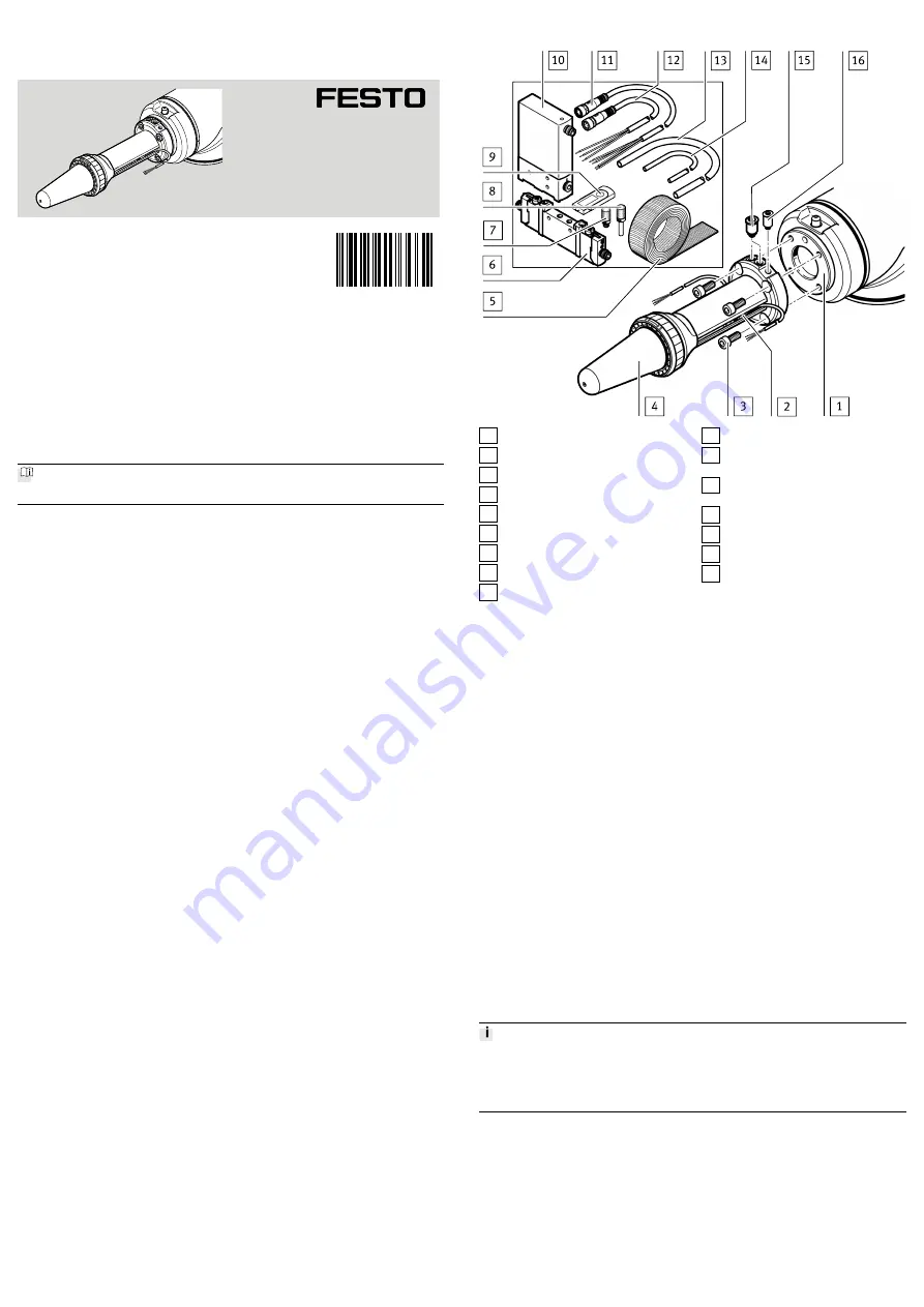 Festo DHEF A-RA1 Series Instructions Download Page 1