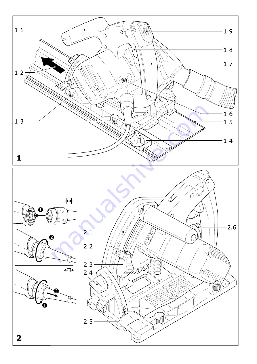 Festool TS 55 EBQ Operating Instructions Manual Download Page 2