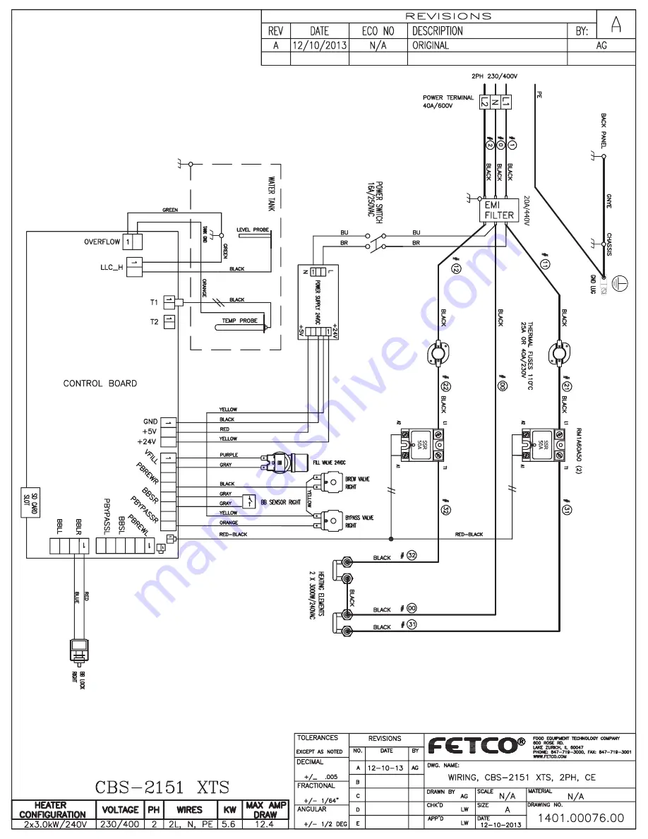 Fetco CBS-2151XTS Users Manual And Operator Instructions Download Page 32