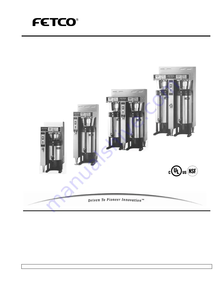 Fetco CBS-51H10 User Manual Download Page 1