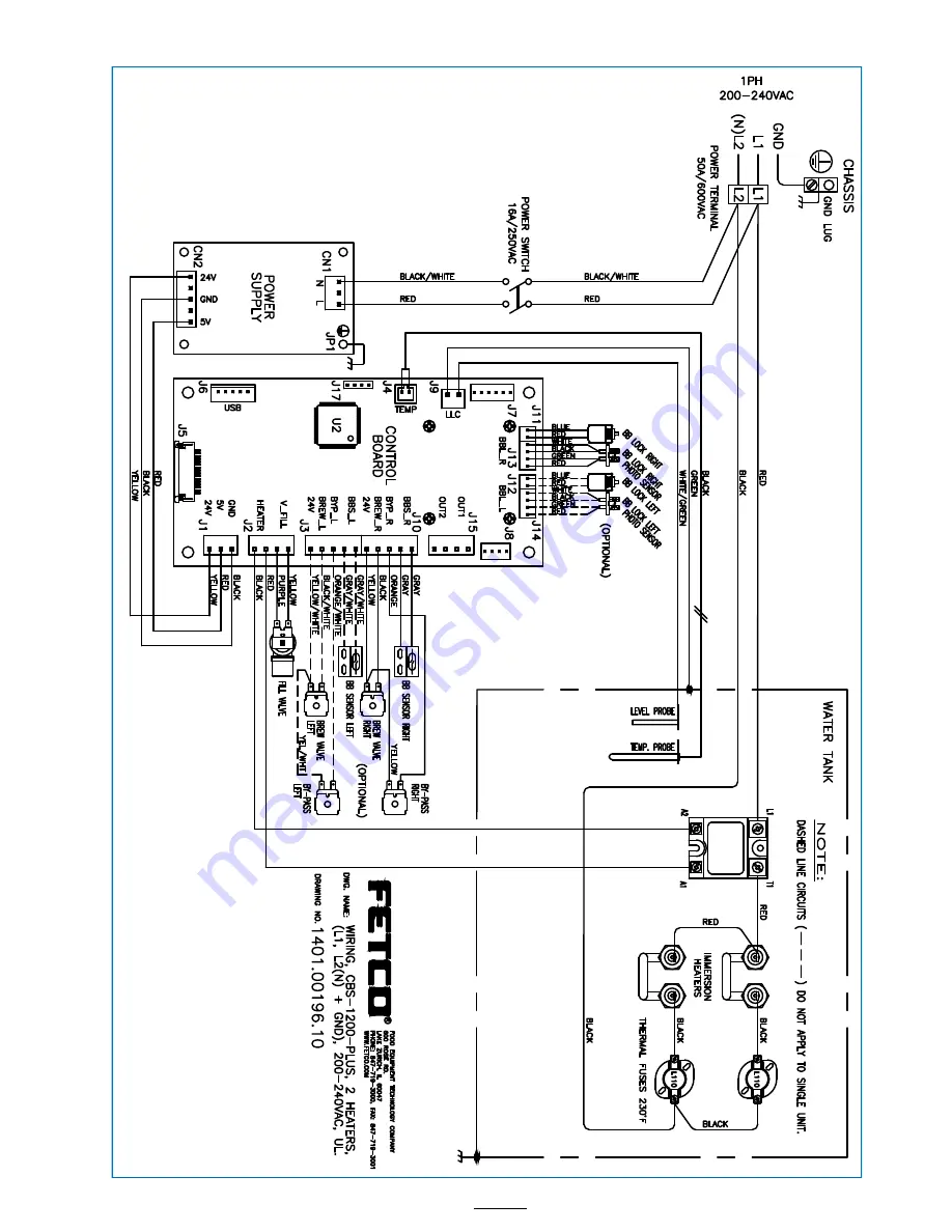 Fetco E1251IN-1B140-PM110 Users Manual And Operator Instructions Download Page 27