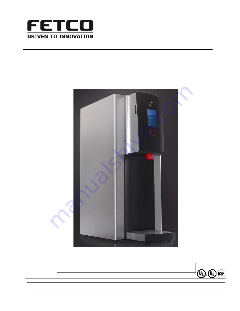 Fetco HWD-2110 TOD User Manual Download Page 1