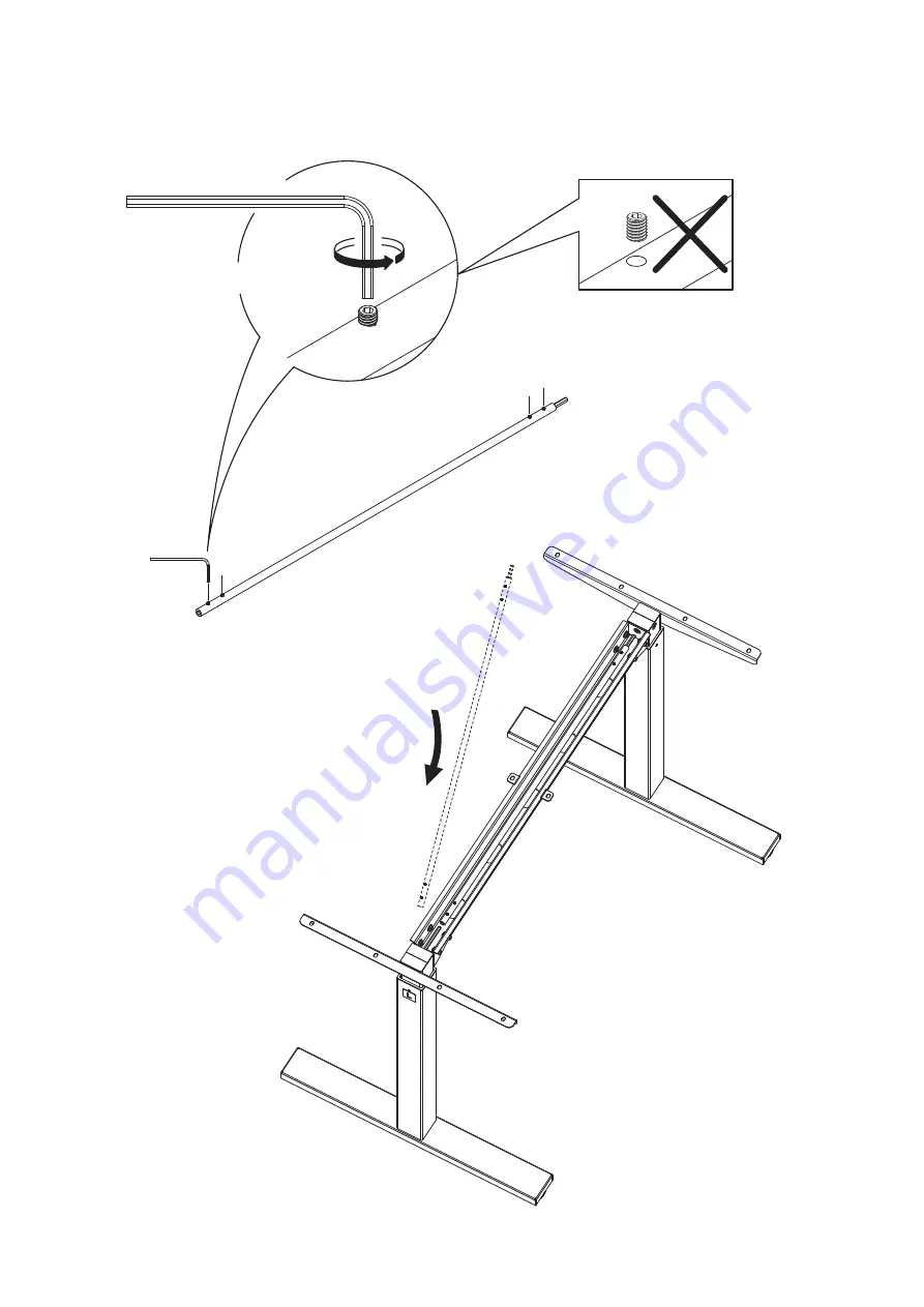 FEZIBO CRANK STANDING DESK Assembly Instructions Manual Download Page 9