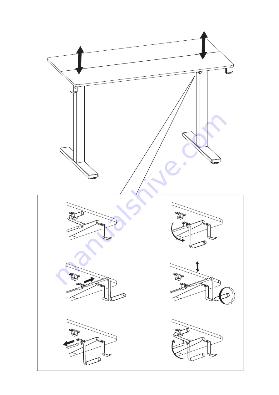 FEZIBO CRANK STANDING DESK Скачать руководство пользователя страница 20