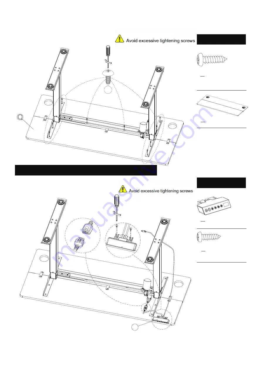 FEZIBO Desktops 48 Assembly Instruction Manual Download Page 8