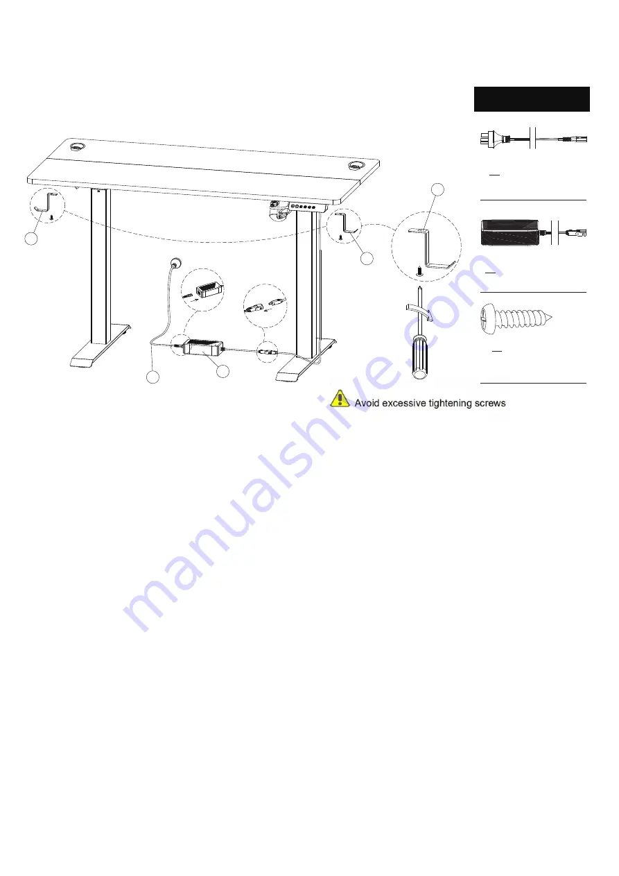 FEZIBO Desktops 48 Assembly Instruction Manual Download Page 9