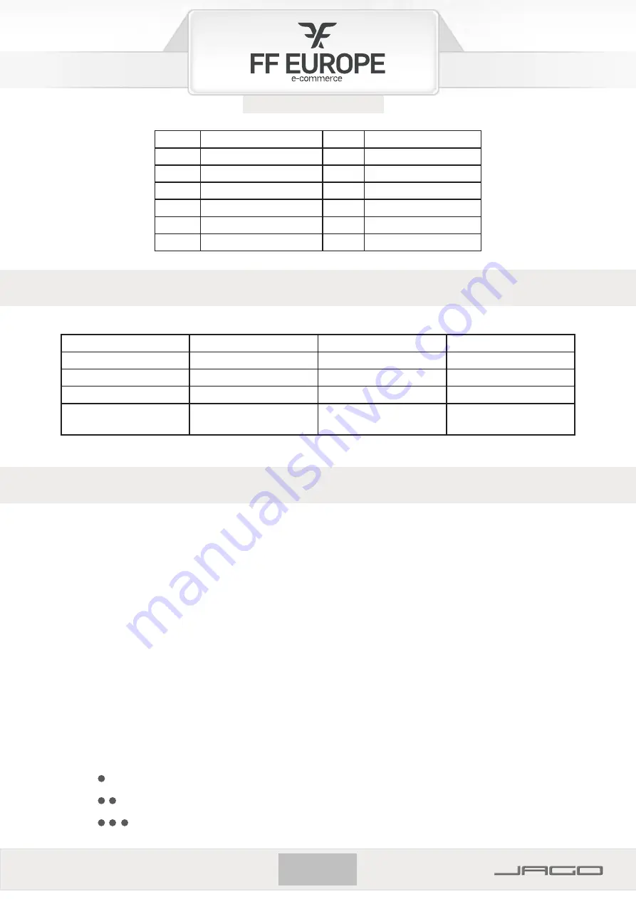 FF Europe BGST08 Original Instruction Manual Download Page 4