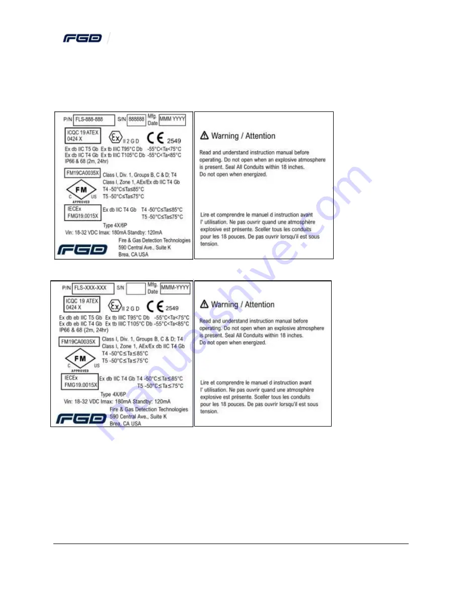 FGD FlameSpec IR3-H2 User Manual Download Page 26