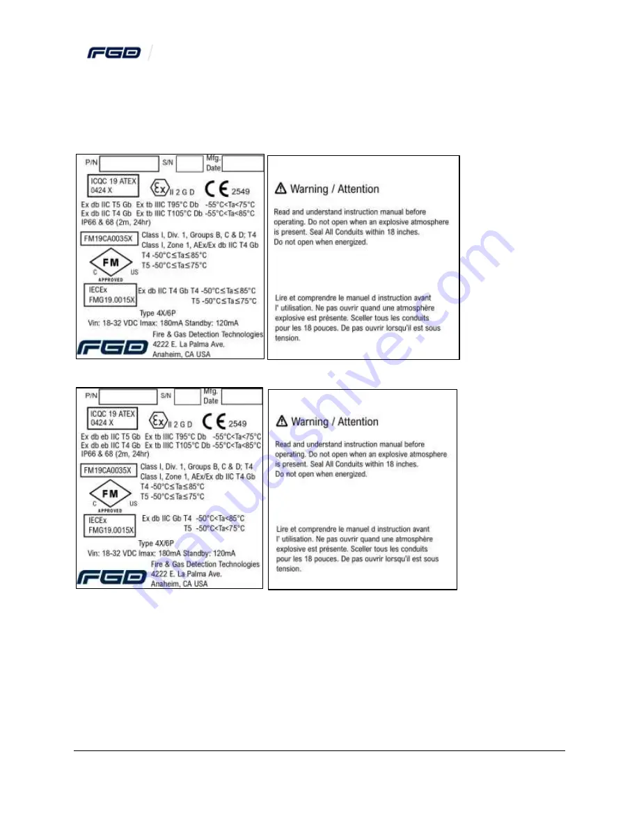 FGD FlameSpec UV-IR User Manual Download Page 26