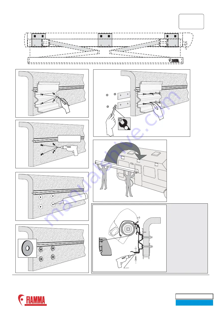 Fiamma HYMER CAMP 99 Installation Instructions Download Page 4