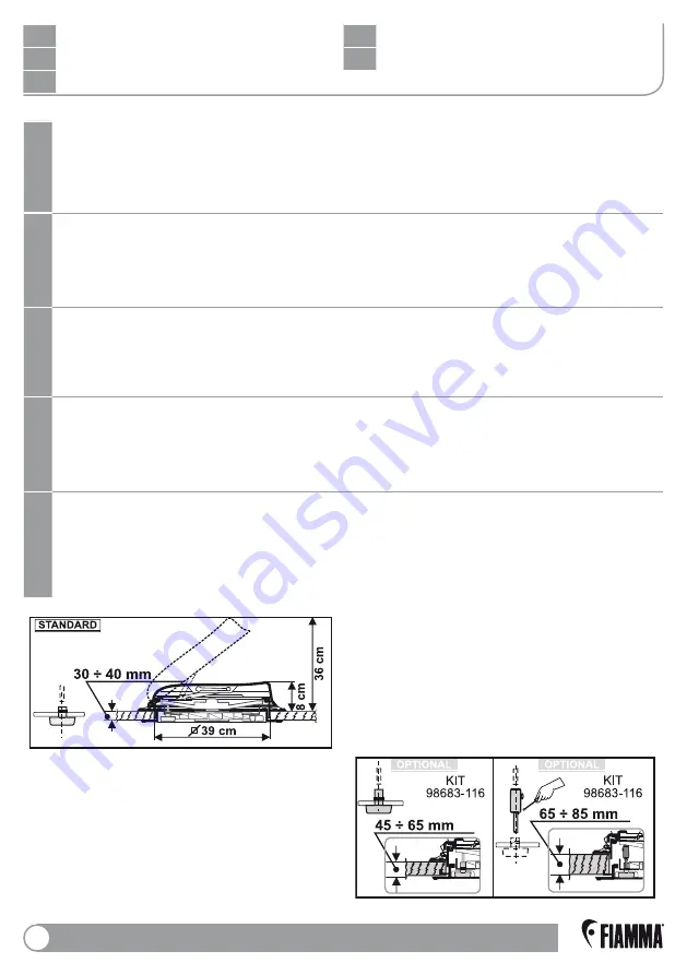 Fiamma KBA 19330 Installation And Usage Instructions Download Page 4