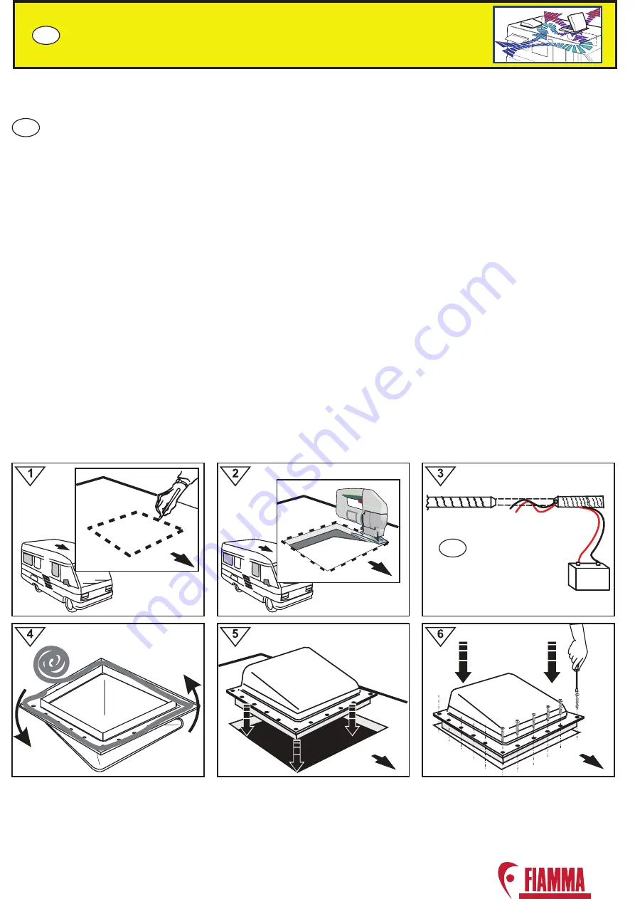 Fiamma Polar Control Turbo-Vent White Installation And Use Instructions Manual Download Page 7