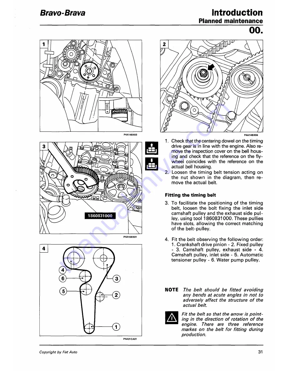 Fiat 1996 Brava Service Manual Download Page 65