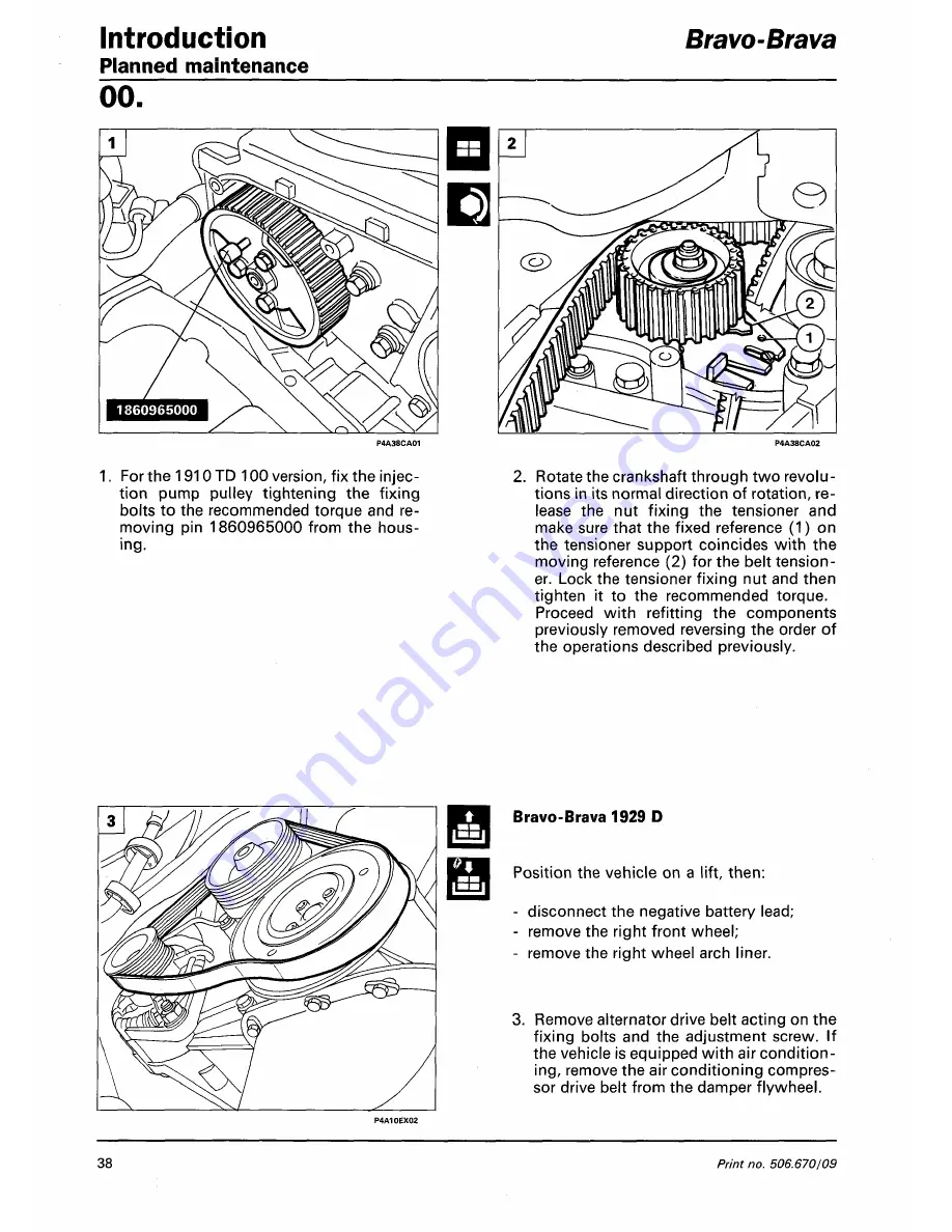 Fiat 1996 Brava Service Manual Download Page 72