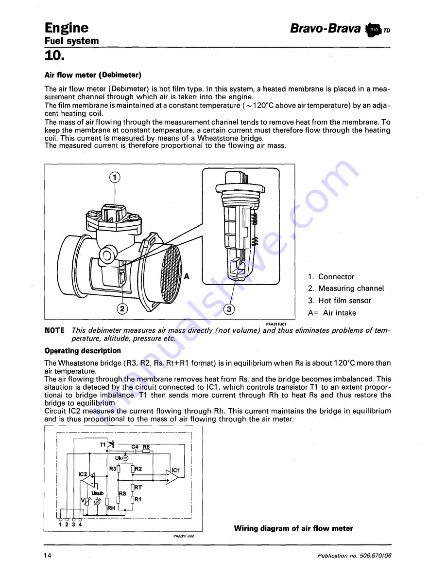 Fiat 1996 Brava Service Manual Download Page 214