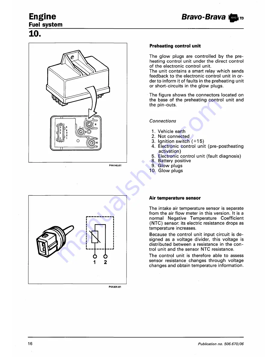 Fiat 1996 Brava Service Manual Download Page 216