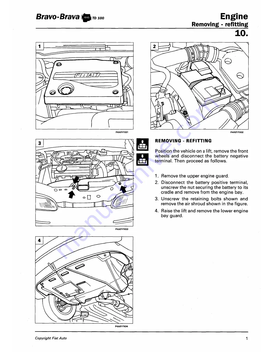 Fiat 1996 Brava Service Manual Download Page 220