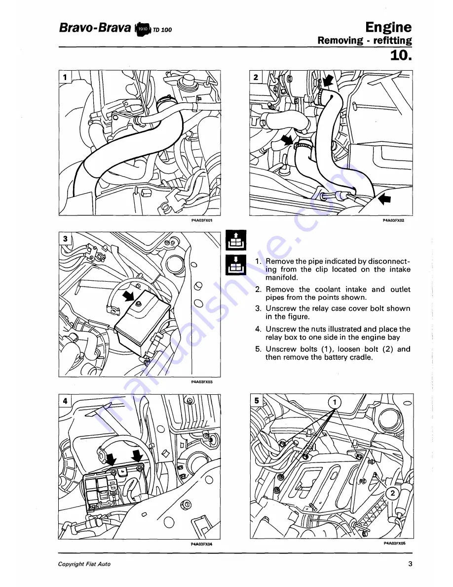 Fiat 1996 Brava Service Manual Download Page 222