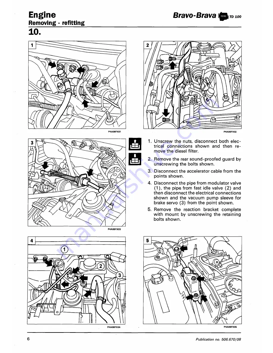 Fiat 1996 Brava Service Manual Download Page 225