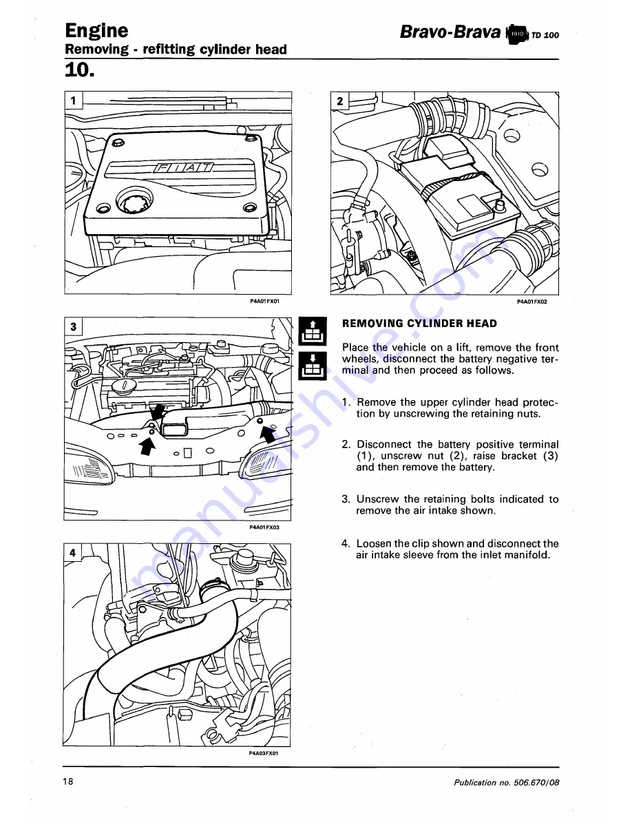 Fiat 1996 Brava Service Manual Download Page 237