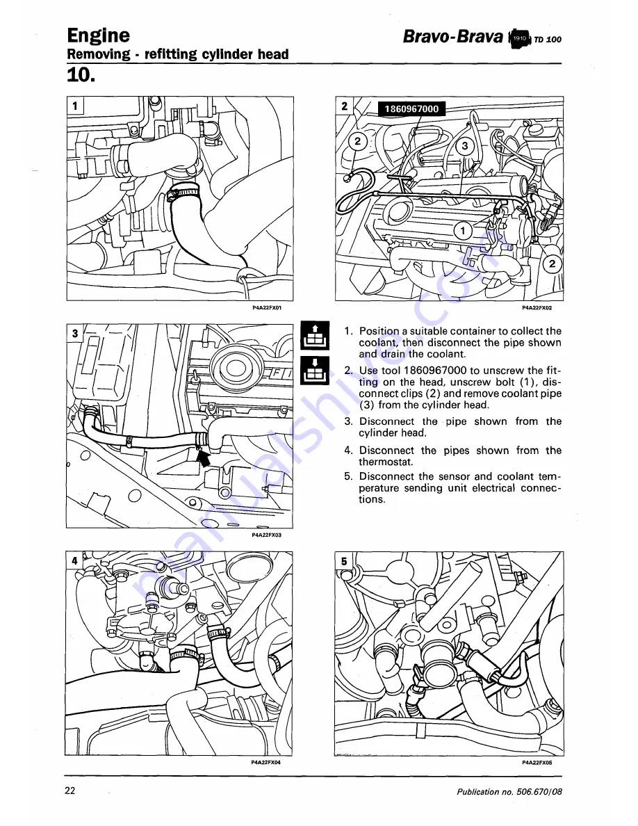 Fiat 1996 Brava Скачать руководство пользователя страница 241