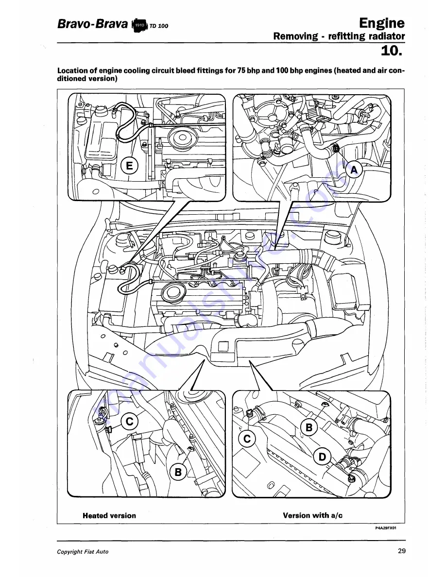 Fiat 1996 Brava Service Manual Download Page 248