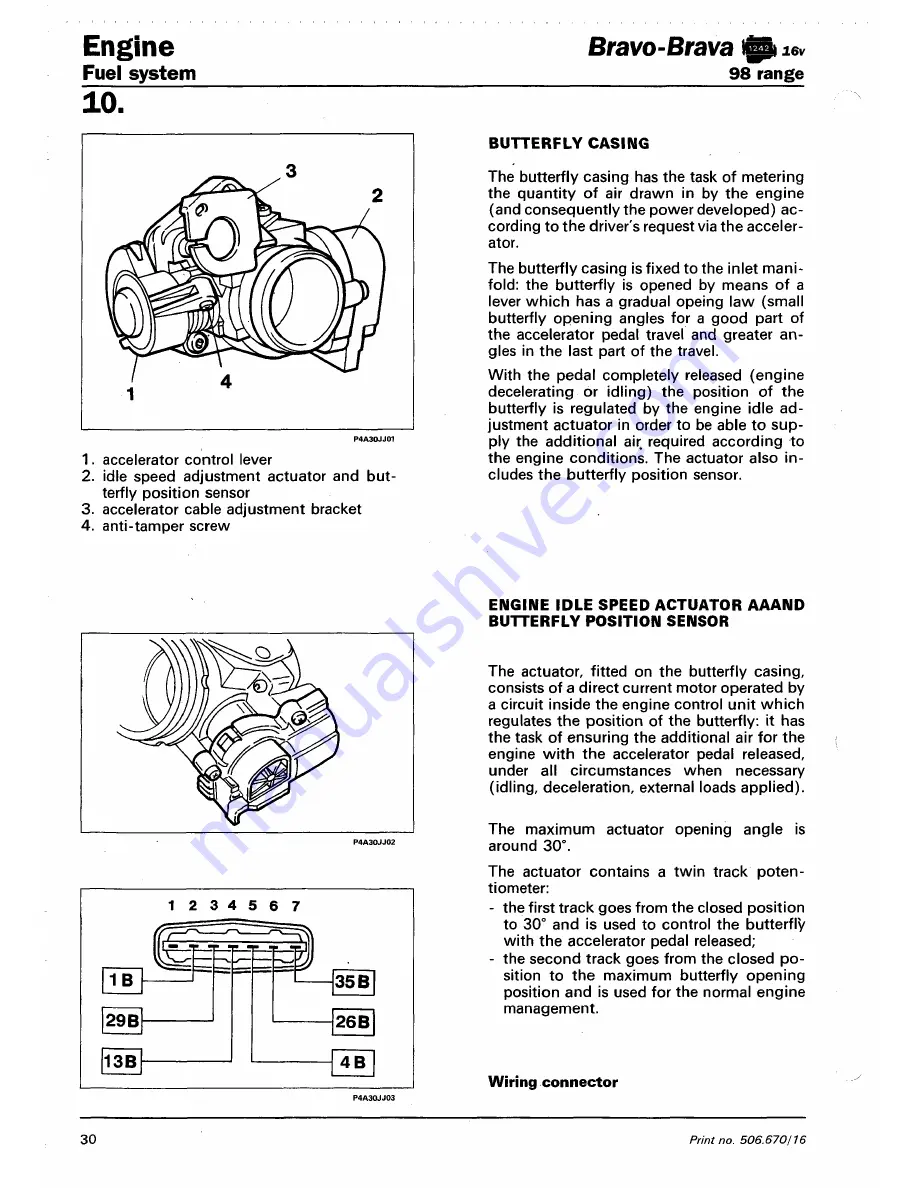 Fiat 1996 Brava Скачать руководство пользователя страница 281