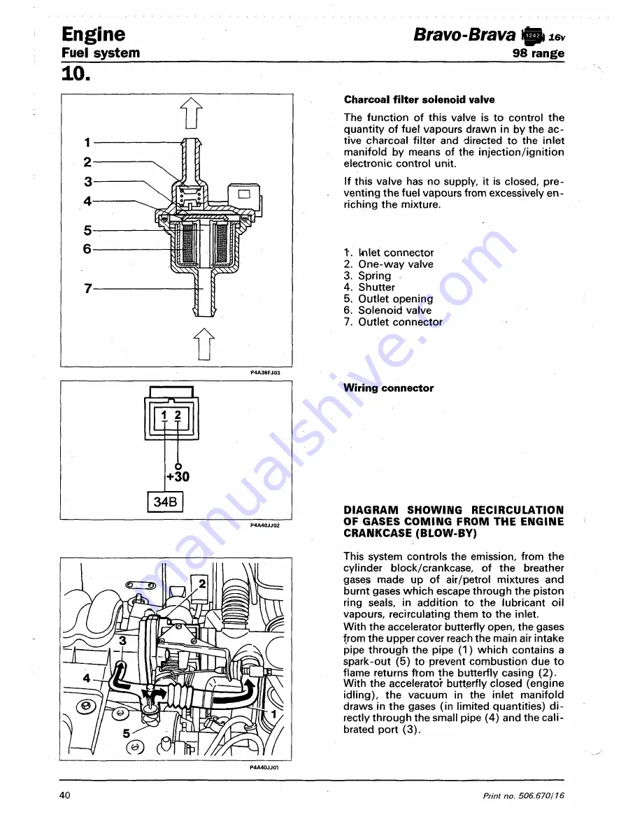 Fiat 1996 Brava Скачать руководство пользователя страница 291