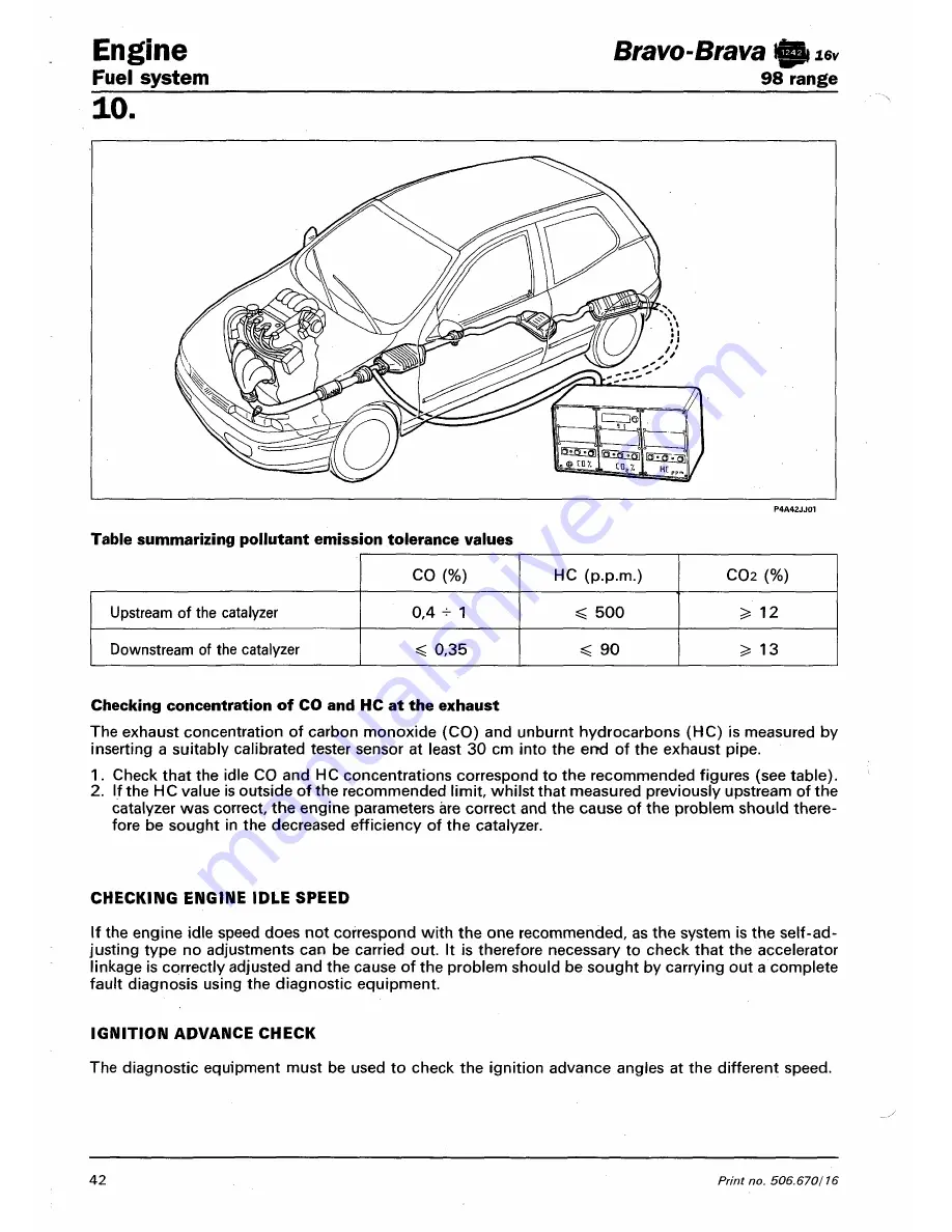 Fiat 1996 Brava Service Manual Download Page 293