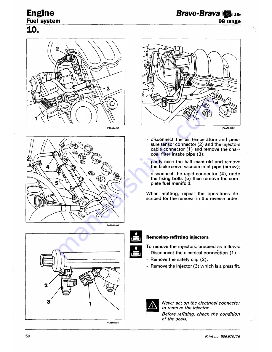 Fiat 1996 Brava Service Manual Download Page 301