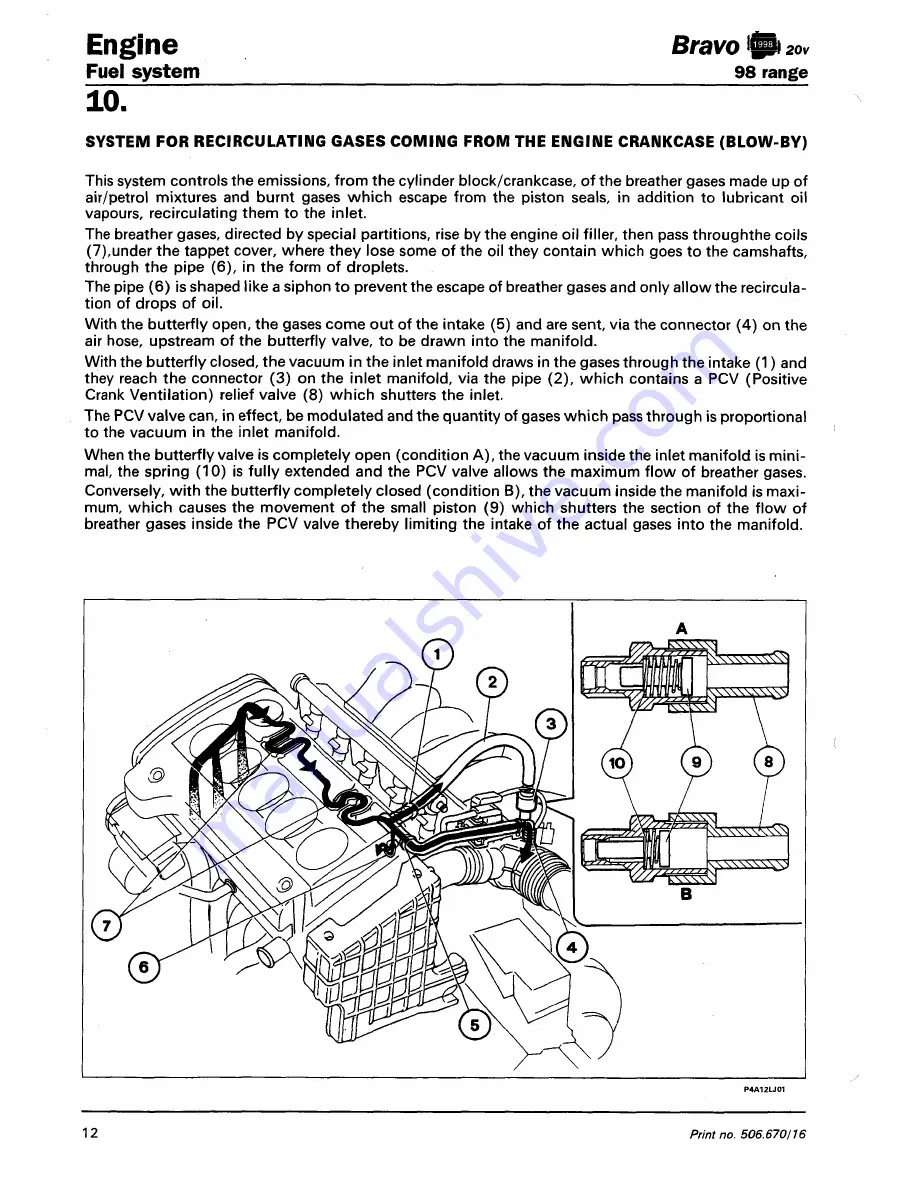 Fiat 1996 Brava Service Manual Download Page 318