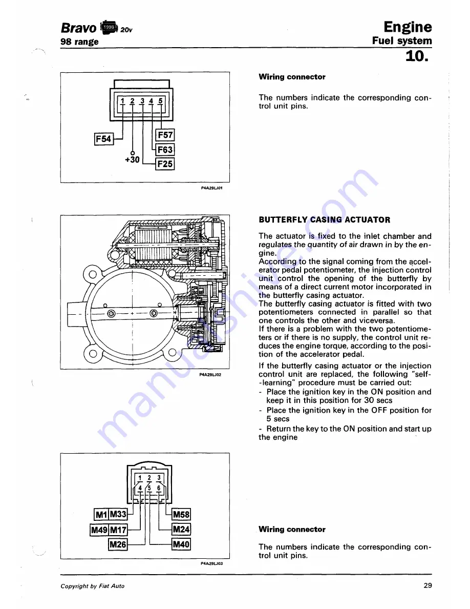 Fiat 1996 Brava Service Manual Download Page 335