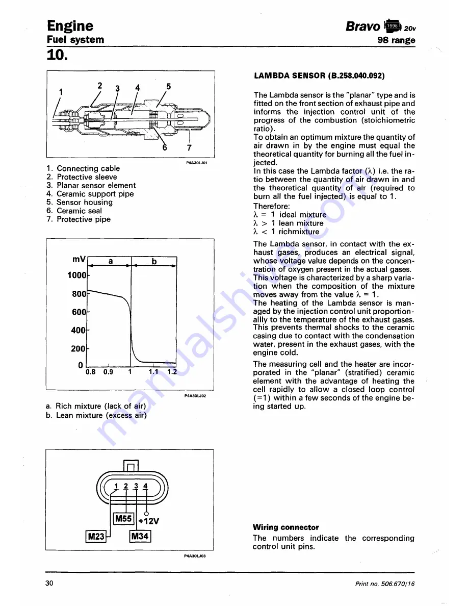 Fiat 1996 Brava Service Manual Download Page 336