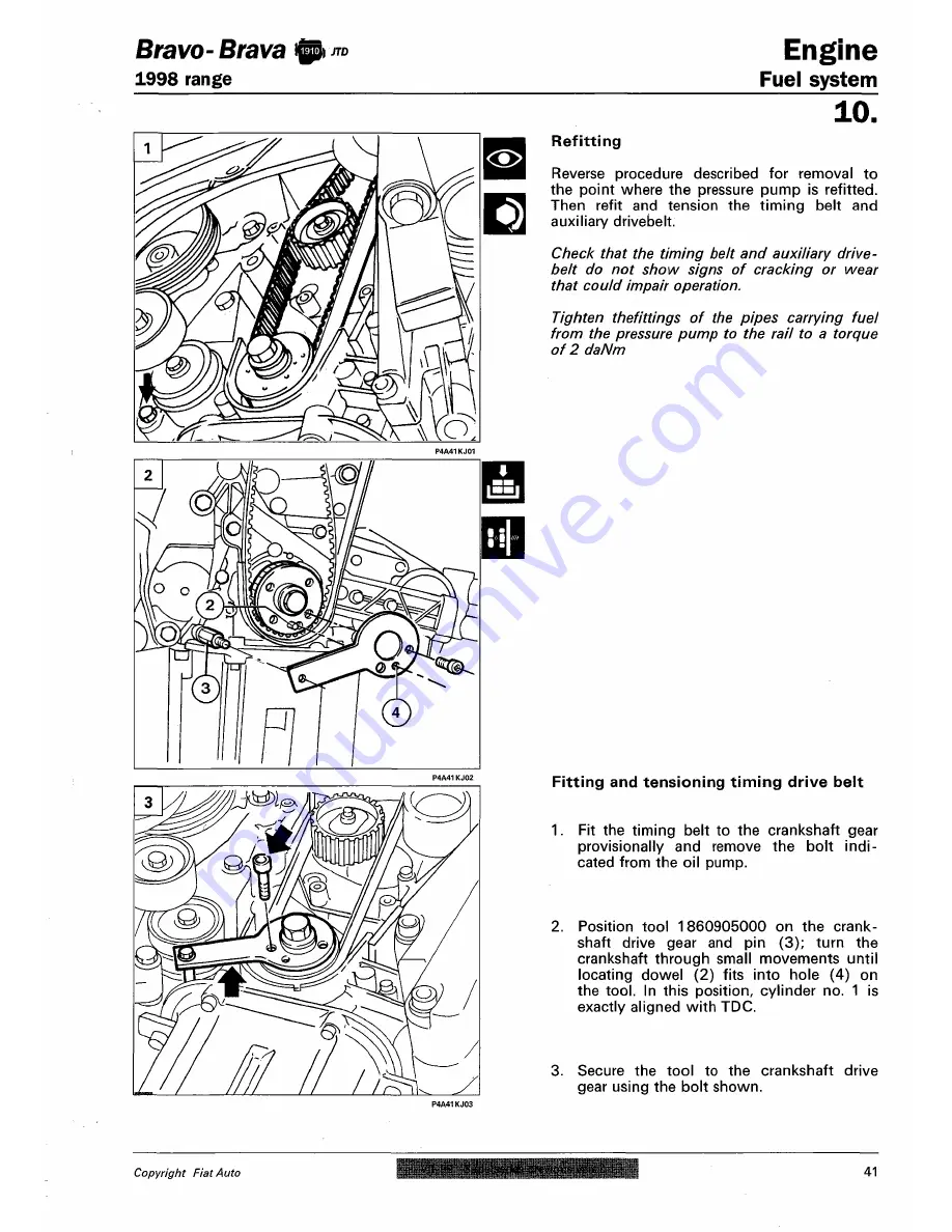 Fiat 1996 Brava Service Manual Download Page 380