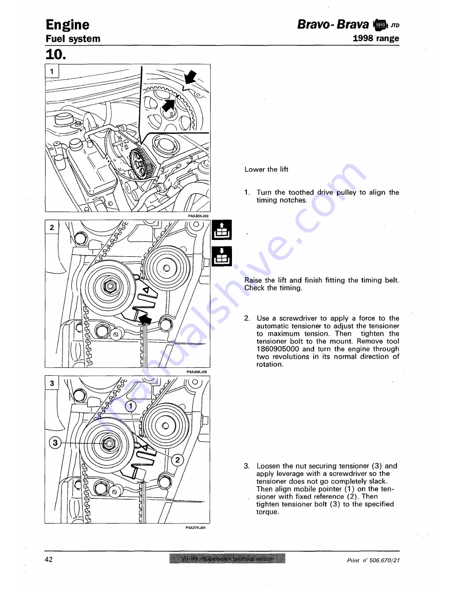 Fiat 1996 Brava Скачать руководство пользователя страница 381