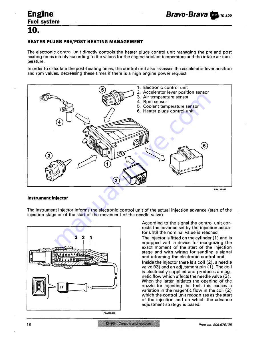 Fiat 1996 Brava Service Manual Download Page 397