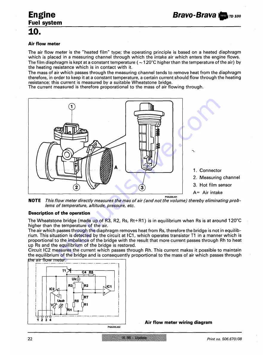 Fiat 1996 Brava Service Manual Download Page 401