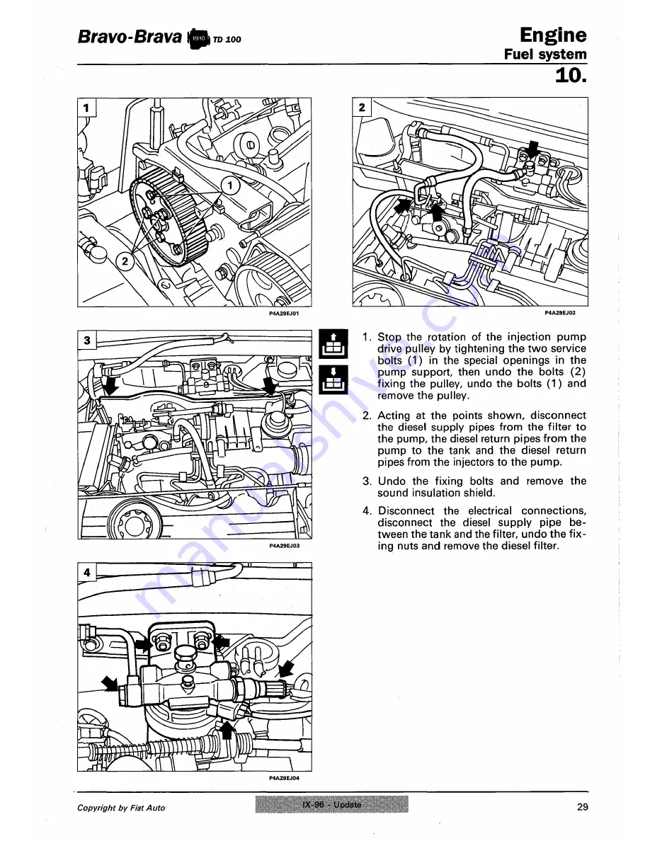 Fiat 1996 Brava Service Manual Download Page 408