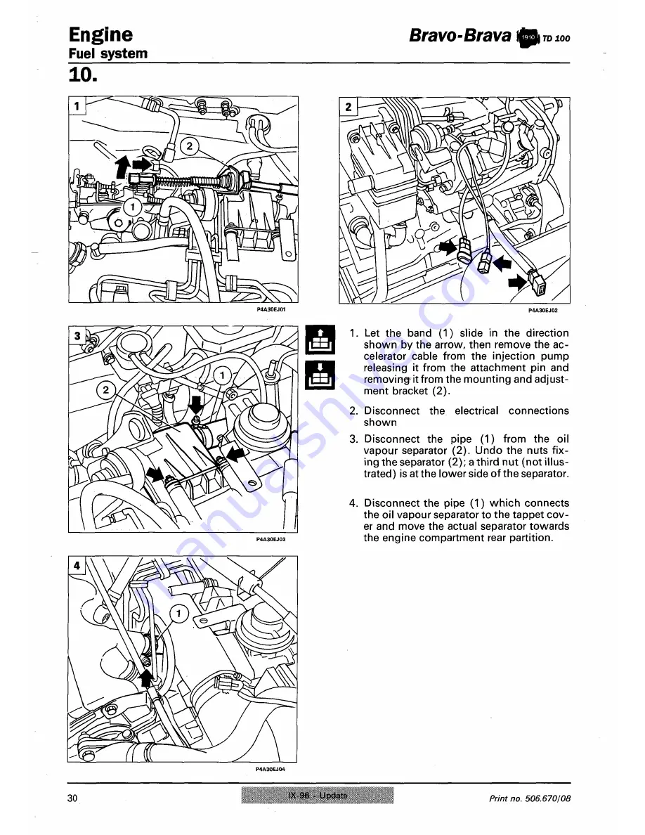 Fiat 1996 Brava Service Manual Download Page 409