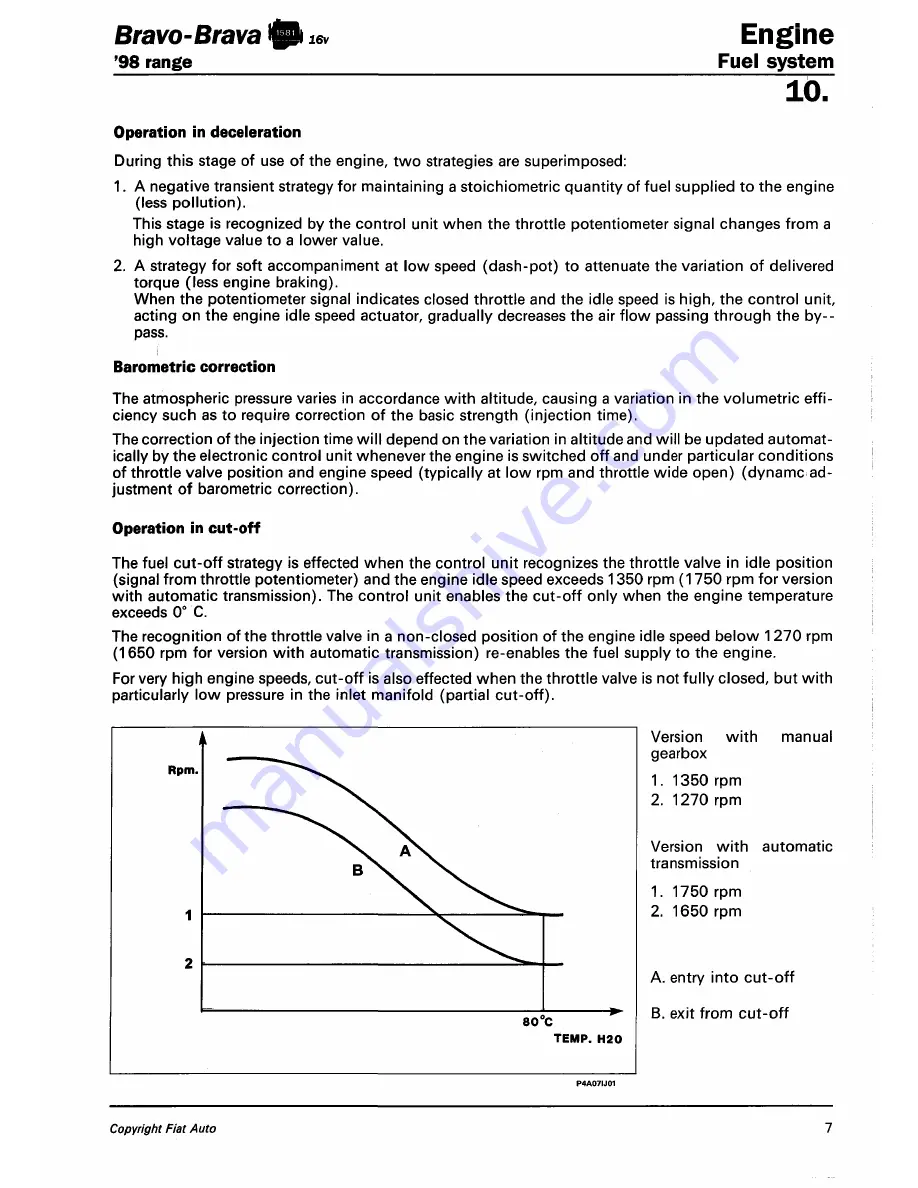 Fiat 1996 Brava Service Manual Download Page 419