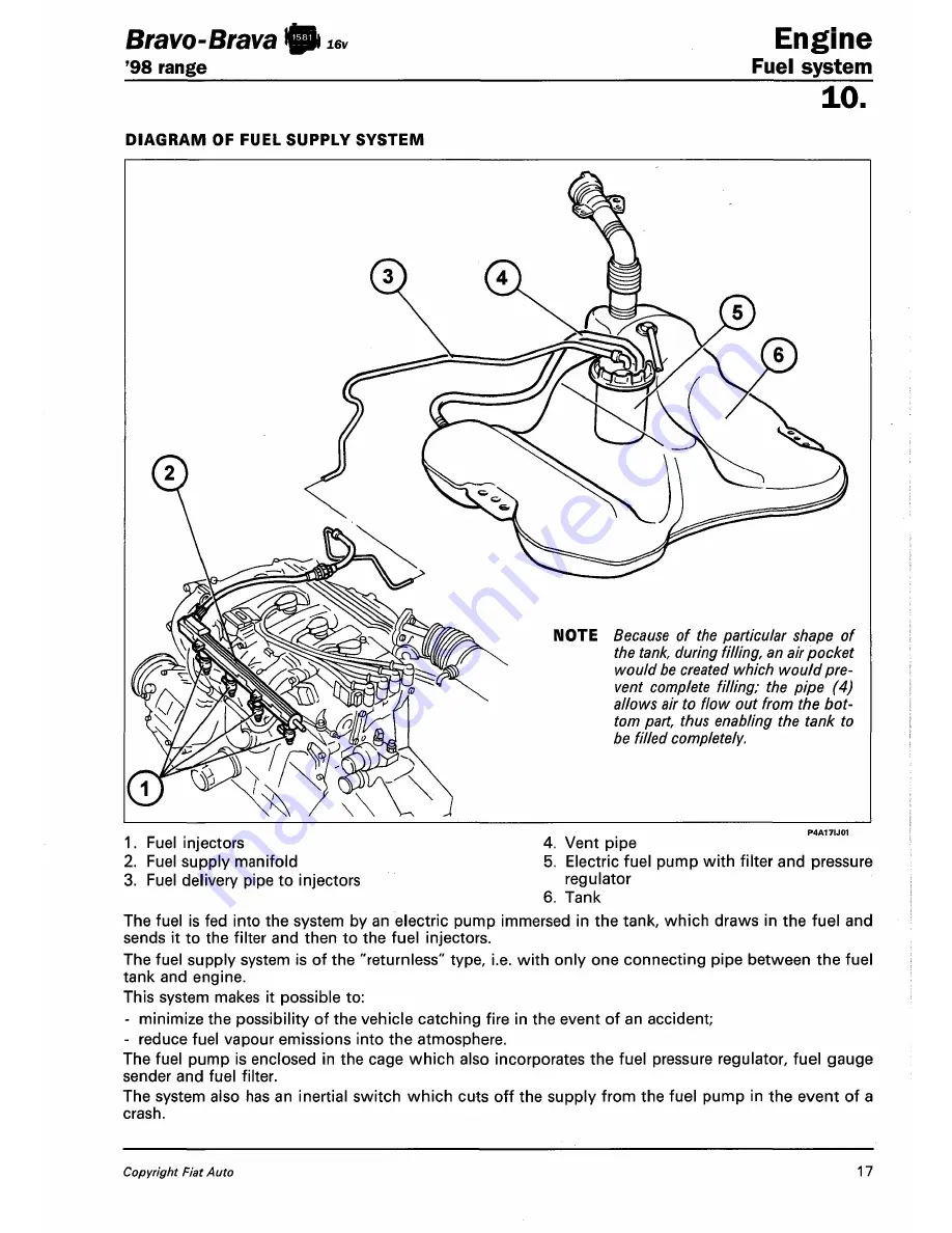 Fiat 1996 Brava Service Manual Download Page 429