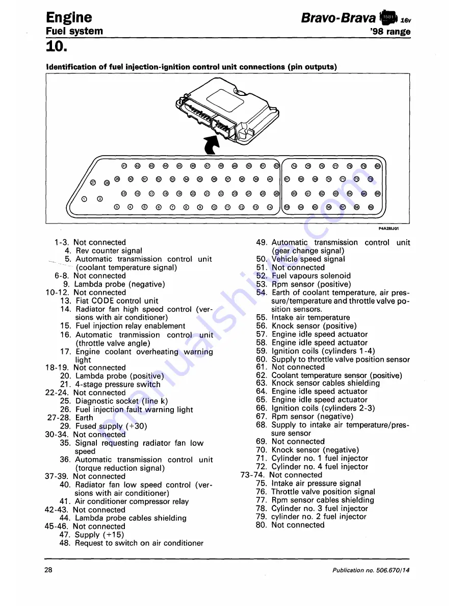 Fiat 1996 Brava Service Manual Download Page 440