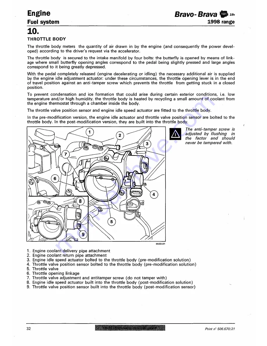 Fiat 1996 Brava Service Manual Download Page 444