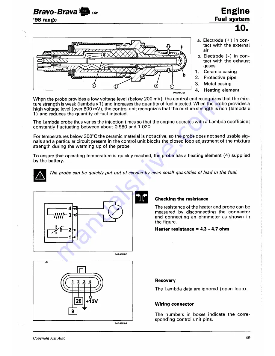 Fiat 1996 Brava Скачать руководство пользователя страница 461