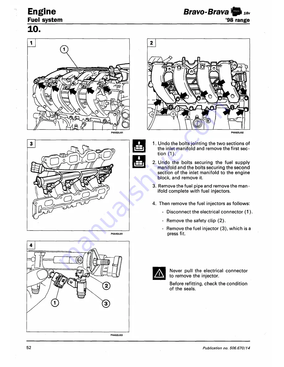 Fiat 1996 Brava Скачать руководство пользователя страница 464