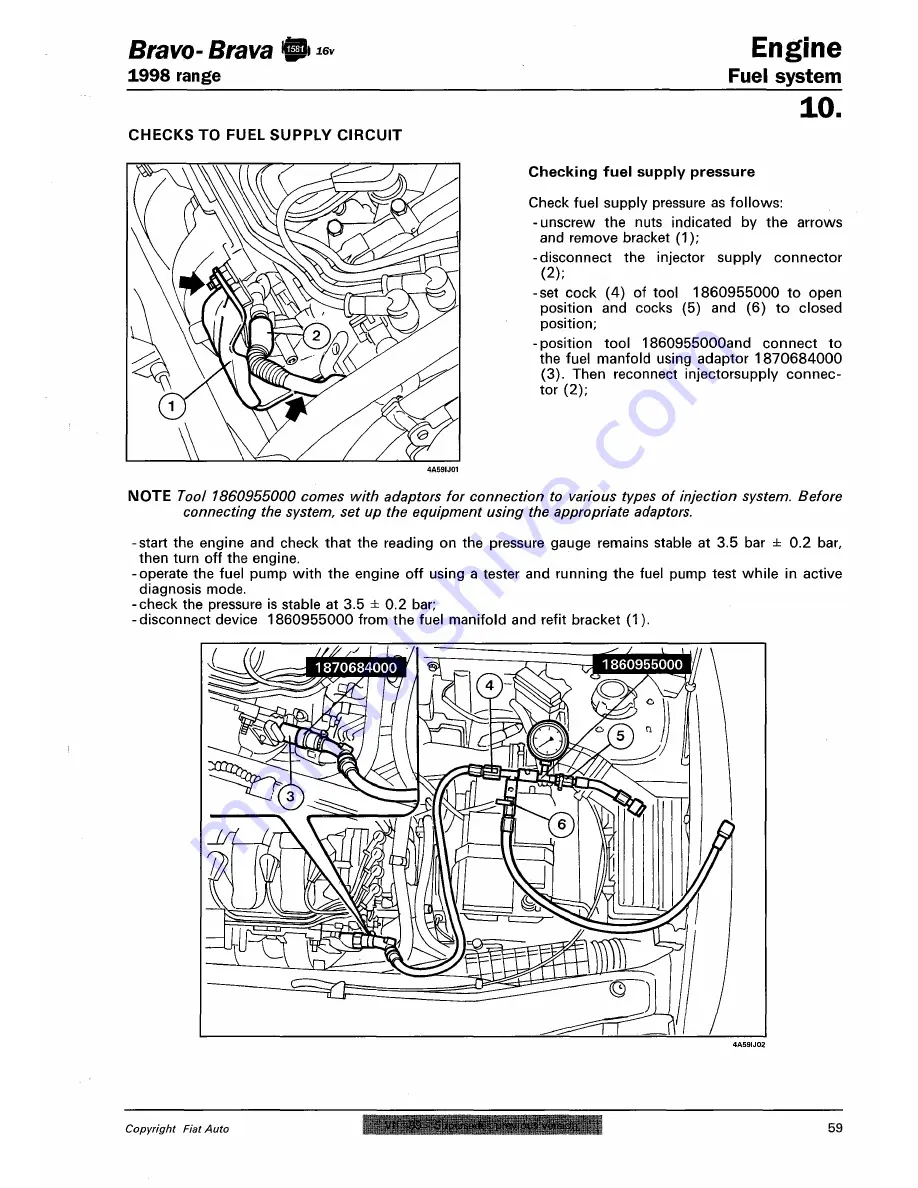 Fiat 1996 Brava Скачать руководство пользователя страница 471