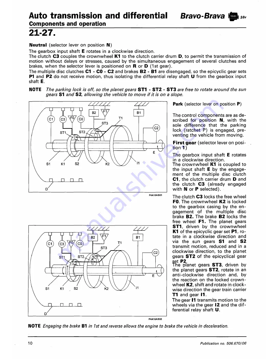 Fiat 1996 Brava Service Manual Download Page 487